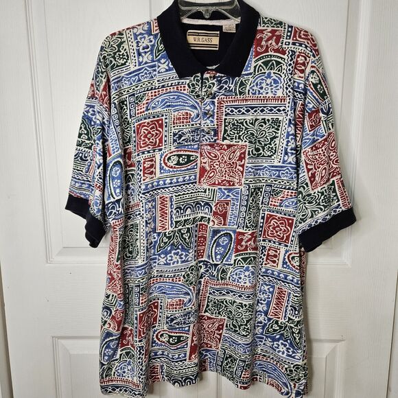 W.R. Gass Men's Polo Shirt Short Sleeve Size Large L Pre-Owned Multicolor Cotton - Picture 6 of 8